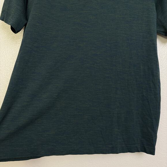 Rhone Performance Shirt Mens M? Green Short Sleeve Crew Workout Train Perforated - Picture 3 of 9